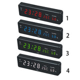 Maxbell Led Digital Alarm Clock Temperature Humidity Display Wall Clock  Red