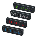 Maxbell Led Digital Alarm Clock Temperature Humidity Display Wall Clock  Red