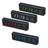 Maxbell Led Digital Alarm Clock Temperature Humidity Display Wall Clock  Red