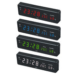 Maxbell Led Digital Alarm Clock Temperature Humidity Display Wall Clock  Red