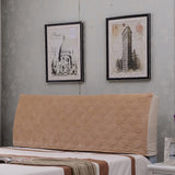Max Strethable Quitled Bed Headboard Slipcover Bed Head Cover Brown_47inch