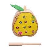 Max Wooden Magnetic Bug Insect Catch Game Toy Kids Montessori Toy Peach