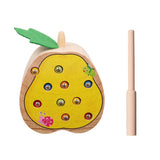 Max Wooden Magnetic Bug Insect Catch Game Toy Kids Montessori Toy Peach