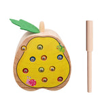 Max Wooden Magnetic Bug Insect Catch Game Toy Kids Montessori Toy Peach