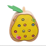 Max Wooden Magnetic Bug Insect Catch Game Toy Kids Montessori Toy Peach
