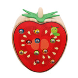 Max Wooden Magnetic Bug Insect Catch Game Toy Kids Montessori Toy Tomato