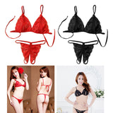 Max Maxb Women Lace Lingerie Set Bra & Panty Sexy Charming Underwear Nightwear Red