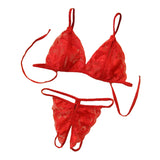 Max Maxb Women Lace Lingerie Set Bra & Panty Sexy Charming Underwear Nightwear Red
