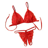 Max Maxb Women Lace Lingerie Set Bra & Panty Sexy Charming Underwear Nightwear Red