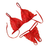 Max Maxb Women Lace Lingerie Set Bra & Panty Sexy Charming Underwear Nightwear Red