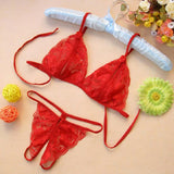 Max Maxb Women Lace Lingerie Set Bra & Panty Sexy Charming Underwear Nightwear Red