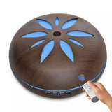 Maxbell EU Plug RC Wood Grain Silent 24V Electric LED 7Color Aroma Diffuser 500ml