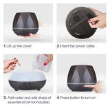 Maxbell 500ml 24V Wood Grain Pattern Home Office Aromatherapy Machine-AU Dark Wood