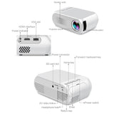 Max Maxb Mini Projector LED HD 1080P Home Theater Cinema USB 20-60inch Image UK Plug