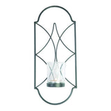 Maxbell Wall Mounted Candlestick Metal Wire Candle Holder Votive Church Lamp Black