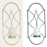 Maxbell Wall Mounted Candlestick Metal Wire Candle Holder Votive Church Lamp Black