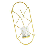 Maxbell Wall Mounted Candlestick Metal Wire Candle Holder Votive Church Lamp Golden