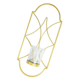 Maxbell Wall Mounted Candlestick Metal Wire Candle Holder Votive Church Lamp Golden