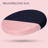 Maxbell Memory Foam Round Chair Cushion Soft Breathable Seat Pad Dark Blue Pink