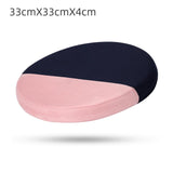 Maxbell Memory Foam Round Chair Cushion Soft Breathable Seat Pad Dark Blue Pink