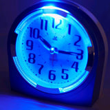 Maxbell Mute Alarm Clock with Night Light Desktop  Snooze Clock for Bedroom Green