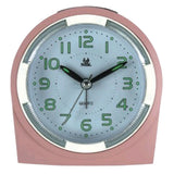Maxbell Mute Alarm Clock with Night Light Desktop  Snooze Clock for Bedroom Pink