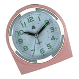 Maxbell Mute Alarm Clock with Night Light Desktop  Snooze Clock for Bedroom Pink
