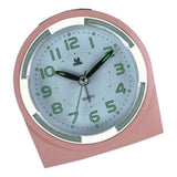 Maxbell Mute Alarm Clock with Night Light Desktop  Snooze Clock for Bedroom Pink