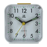 Maxbell Battery Operated Travel Alarm Clock,Lighted on Demand Snooze White