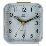 Maxbell Battery Operated Travel Alarm Clock,Lighted on Demand Snooze White