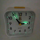 Maxbell Battery Operated Travel Alarm Clock,Lighted on Demand Snooze White