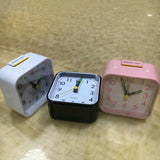 Maxbell Battery Operated Travel Alarm Clock,Lighted on Demand Snooze White