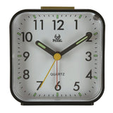 Maxbell Battery Operated Travel Alarm Clock,Lighted on Demand Snooze Black