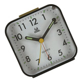 Maxbell Battery Operated Travel Alarm Clock,Lighted on Demand Snooze Black