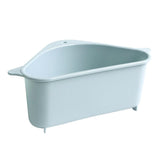 Maxbell Kitchen Sink Corner Drain Basket Sponge Holder Kitchen Tools Organizer Blue
