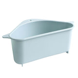 Maxbell Kitchen Sink Corner Drain Basket Sponge Holder Kitchen Tools Organizer Blue