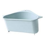 Maxbell Kitchen Sink Corner Drain Basket Sponge Holder Kitchen Tools Organizer Blue