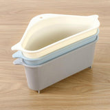 Maxbell Kitchen Sink Corner Drain Basket Sponge Holder Kitchen Tools Organizer Blue