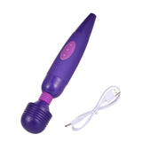 Maxbell USB Electric Wireless Personal Vibrating Wand Female Massage Stick Purple