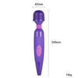 Maxbell USB Electric Wireless Personal Vibrating Wand Female Massage Stick Purple