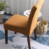 Maxbell Stretchable Jacquard Dining Room Chair Cover for Kitchen Resturant Brown