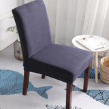 Maxbell Stretchable Jacquard Dining Room Chair Cover for Kitchen Resturant Dark Blue