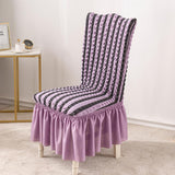 Maxbell Removable Banquet Chair Slipcovers Stretch Dining Chair Covers Purple