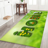 Maxbell 3D Digital Printing Floor Rug Soft Anti-slip Area Mat Flannel Light Green