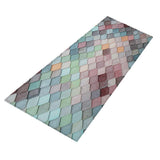 Maxbell 3D Digital Printing Floor Rug Soft Anti-slip Area Mat Flannel Light Blue