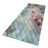 Maxbell 3D Digital Printing Floor Rug Soft Anti-slip Area Mat Flannel Light Blue