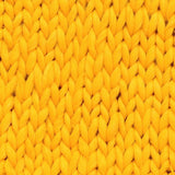 Maxbell Knitted Throw Blanket for Couch Machine Washable Yellow