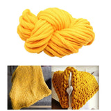 Maxbell Knitted Throw Blanket for Couch Machine Washable Yellow