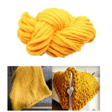 Maxbell Knitted Throw Blanket for Couch Machine Washable Yellow