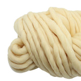 Maxbell Thick Knitted Wool Throw Blanket Chunky Sofa Blanket Kids Adults Beige